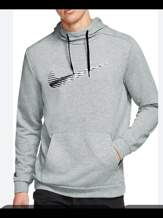 Nike Other - Nike Light Gray Pullover Hoodie with Black Swoosh